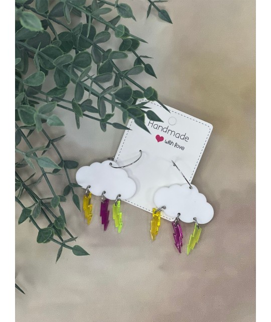 Pendientes de Nubes y rayos