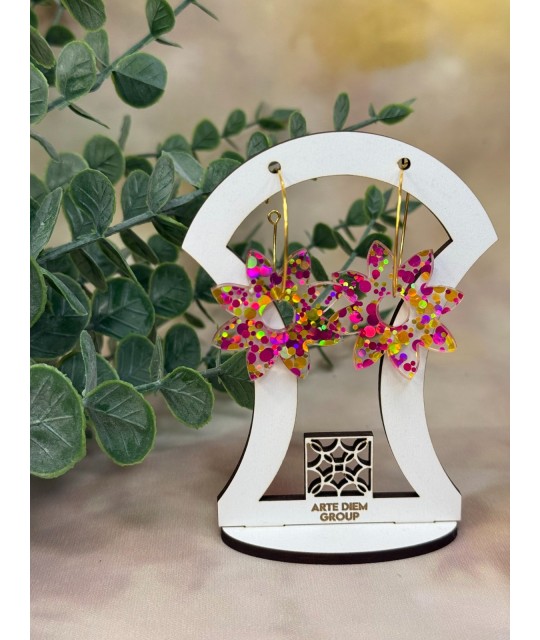 copia de Flores spots rosas y dorado