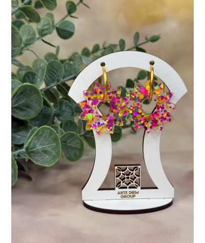 copia de Flores spots rosas y dorado